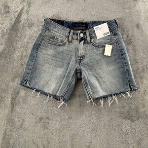 Aeropostale Baggy Short Womens 00 Non Stretch Denim Cutoff Jean Shorts 6" Inseam